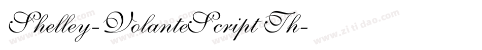 Shelley-VolanteScript Th字体转换
